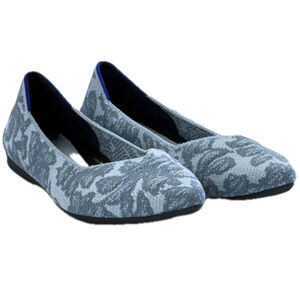 Rothy's The Point II Sky Chantilly Blue Floral Pattern Flats Women Sze W8.5 Work